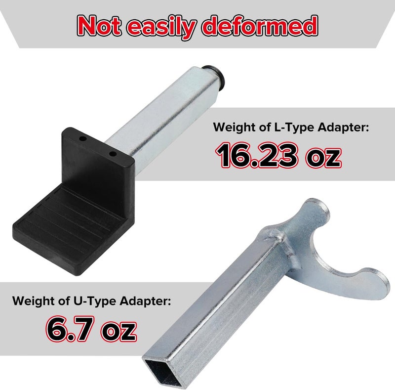 Donext Spool Lift Stand Attachments for Rear Sportbike Motorcycle Stands (Attachment ONLY), U and L-Shaped Adapter 2 Pairs - Image 4